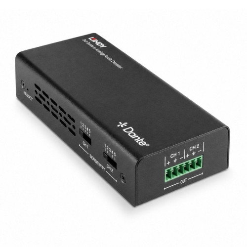 Lindy 70623 Decodificador de Audio Dante a Analógico de 2 Canales Negro Lindy 70623 Decodificador de Audio Dante a Analógico de 2 Canales Negro