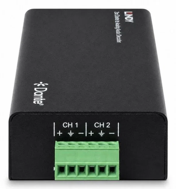 Lindy 70623 Decodificador de Audio Dante a Analógico de 2 Canales Negro Lindy 70623 Decodificador de Audio Dante a Analógico de 2 Canales Negro