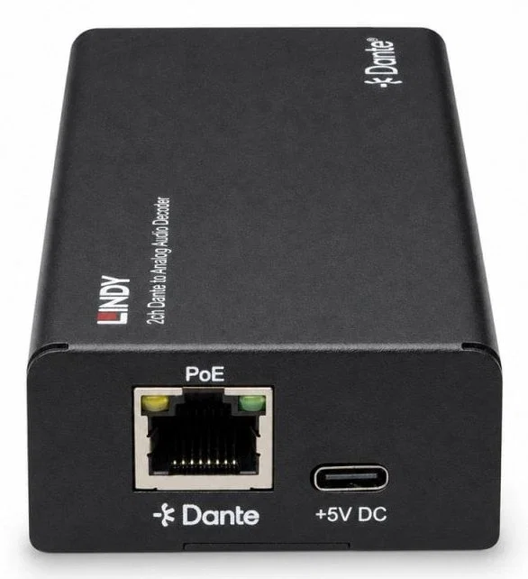 Lindy 70623 Decodificador de Audio Dante a Analógico de 2 Canales Negro Lindy 70623 Decodificador de Audio Dante a Analógico de 2 Canales Negro