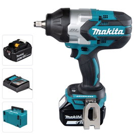 Makita DTW1002RTJ Destornillador de impacto a batería 18V con 2 baterías de 5Ah