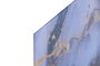 DKD Home Decor Cuadro de Cristal Templado Moderno Azul y Dorado 80x120 cm