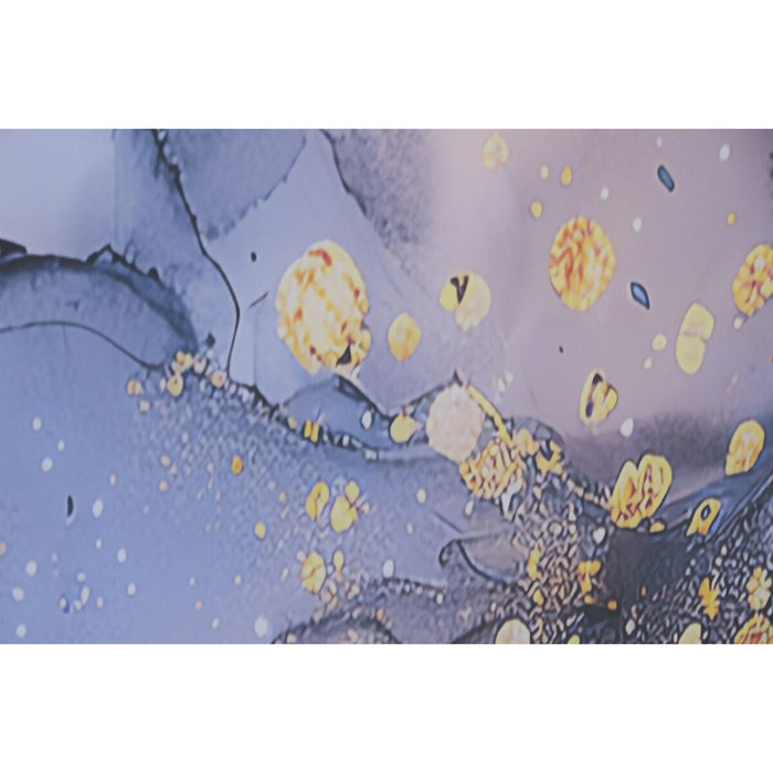 DKD Home Decor Cuadro de Cristal Templado Moderno Azul y Dorado 80x120 cm
