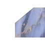 DKD Home Decor Cuadro de Cristal Templado Moderno Azul y Dorado 80x120 cm