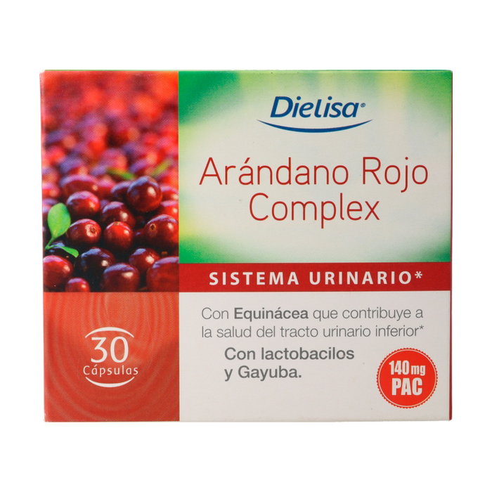 Dietisa Arándano Rojo Complex 30 cápsulas - Complemento alimenticio con PAC, Vitamina C y D Dietisa Arándano Rojo Complex 30 cápsulas - Complemento alimenticio con PAC, Vitamina C y D