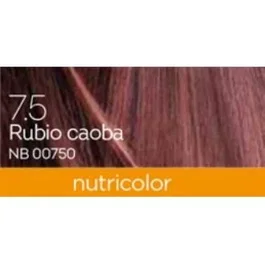 BIOKAP Tinte 1404Ml. Tono Rubio Caoba Mahogany Blond 7.5 - Cobertura de Canas con Ingredientes Vegetales y Proteínas