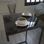 Hanah Home Mesa Auxiliar Pure - Royal Blanca y Negra 35x62x35 cm