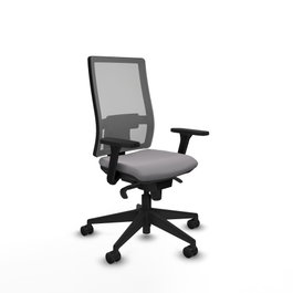 PIQUERAS Y CRESPO Silla de oficina Horna Gris con mecanismo Sincro y Brazos 3D