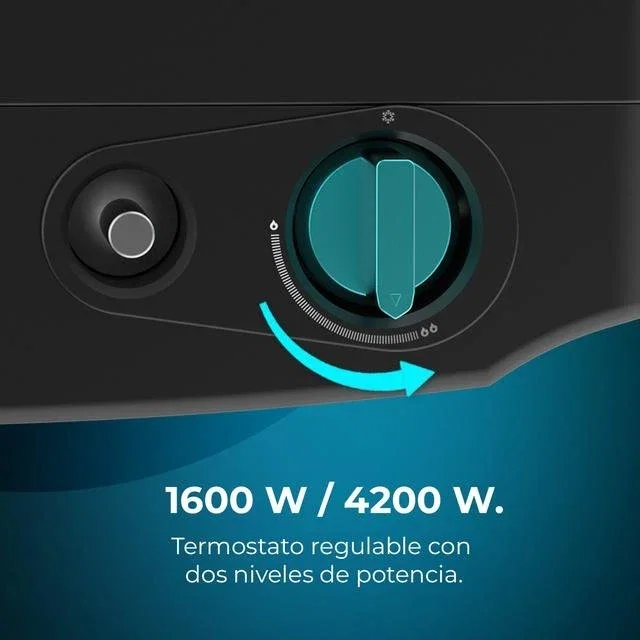 CECOTEC ReadyWarm 4200 BlueFlame Foldable Estufa de gas Negro