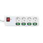 Regleta Enchufes 4 Tomas sin Interruptor TM Electron TMUAD554 Blanco 3680 W (1,5 m)