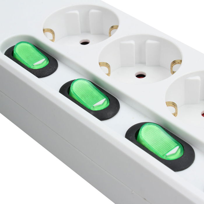 Regleta Enchufes 4 Tomas sin Interruptor TM Electron TMUAD554 Blanco 3680 W (1,5 m)