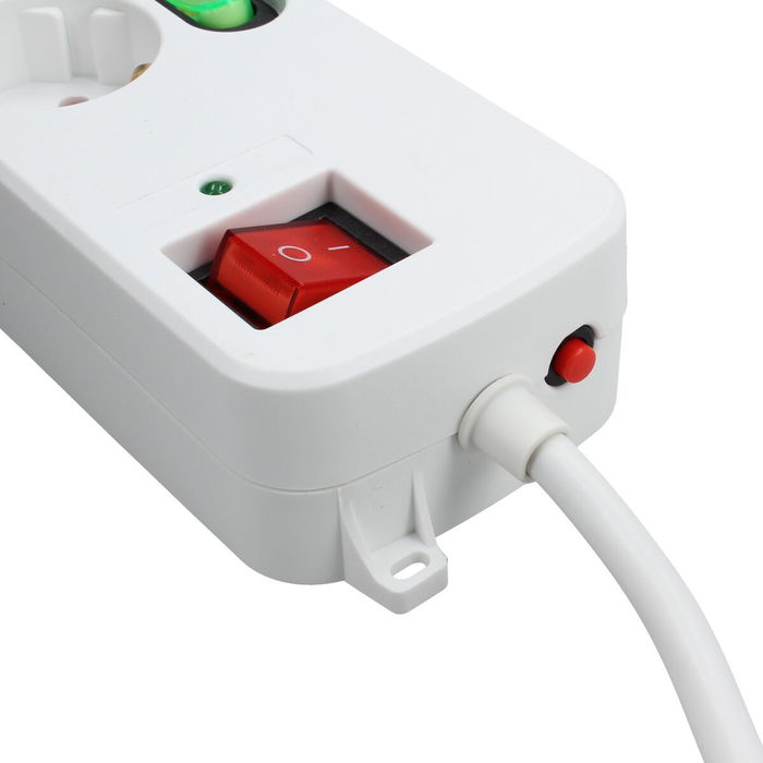 Regleta Enchufes 4 Tomas sin Interruptor TM Electron TMUAD554 Blanco 3680 W (1,5 m)