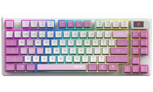 MSI Forge GK600 TKL W Violet ES Teclado Gaming USB Tipo C Español Rosa Blanco MSI Forge GK600 TKL W Violet ES Teclado Gaming USB Tipo C Español Rosa Blanco