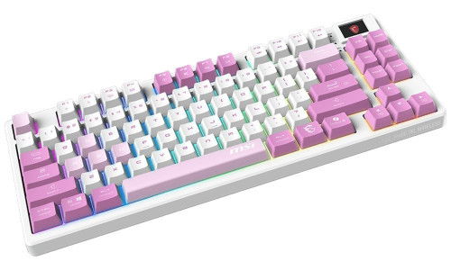 MSI Forge GK600 TKL W Violet ES Teclado Gaming USB Tipo C Español Rosa Blanco MSI Forge GK600 TKL W Violet ES Teclado Gaming USB Tipo C Español Rosa Blanco