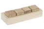 DKD Home Decor Juego Set 2 Mango Resina con Dados Blanco/Natural