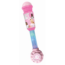 Lexibook Micrófono de Barbie con tubo luminoso y altavoz
