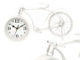 Giftdecor Reloj de Forja con Diseño de Bicicleta Blanco 20 cm Metal (Set de 4)