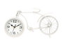 Giftdecor Reloj de Forja con Diseño de Bicicleta Blanco 20 cm Metal (Set de 4)