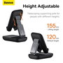Baseus Seashell Soporte para teléfono plegable, negro