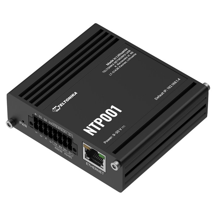 Teltonika NTP001 Servidor NTP con Puertos RS232 y RS485, Montaje en Pared Teltonika NTP001 Servidor NTP con Puertos RS232 y RS485, Montaje en Pared