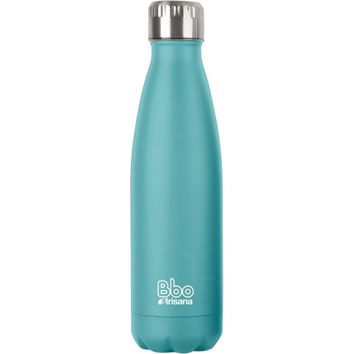IRISANA Termo de acero inoxidable con funda de neopreno turquesa 750 ml