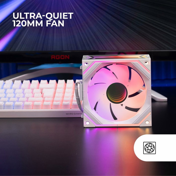 Mars Gaming Ventilador MF-Linkfinity 12cm ARGB Blanco Mars Gaming Ventilador MF-Linkfinity 12cm ARGB Blanco