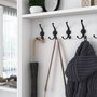 Hanah Home M3 - 1559 Recibidor Escandinavo Blanco con Cajón, Estantes y Espejo
