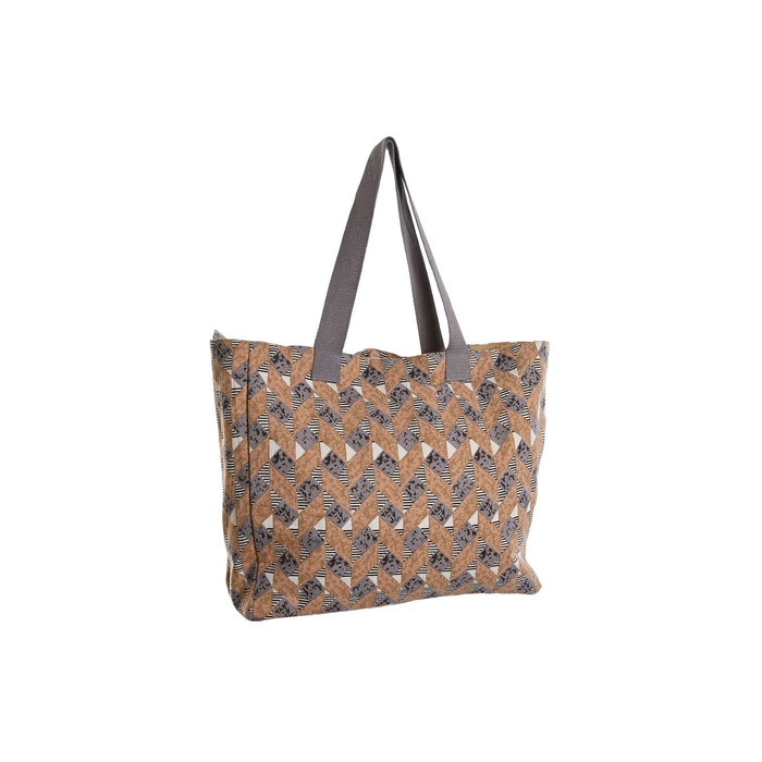 DKD Home Decor Bolso de Algodón Zambia Surtido de 3 Unidades, Colores Marrón, Coral y Turquesa