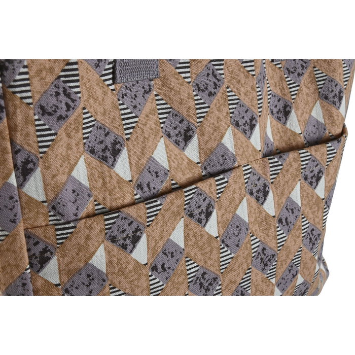 DKD Home Decor Bolso de Algodón Zambia Surtido de 3 Unidades, Colores Marrón, Coral y Turquesa