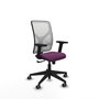 PIQUERAS Y CRESPO Silla de oficina Motilla con Mecanismo Sincro, Morado y Blanco