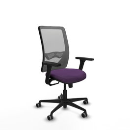 PIQUERAS Y CRESPO Silla de oficina Zulema con mecanismo Sincro, Morado y Gris