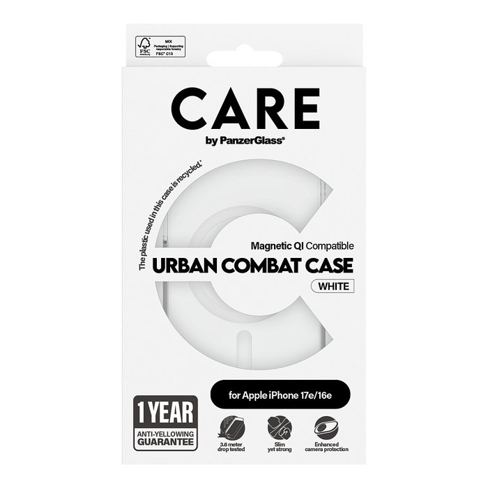 PanzerGlass CARE Case Flagship Urban Combat MagSafe Transparente para iPhone 16e y 17e PanzerGlass CARE Case Flagship Urban Combat MagSafe Transparente para iPhone 16e y 17e