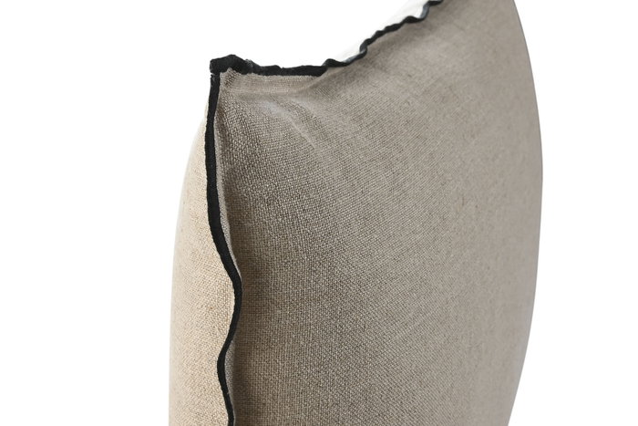 DKD Home Decor Cojin Tradicional India lino 1c25 Natural Lino 8 x 40 x 60 cm (2 Unidades)