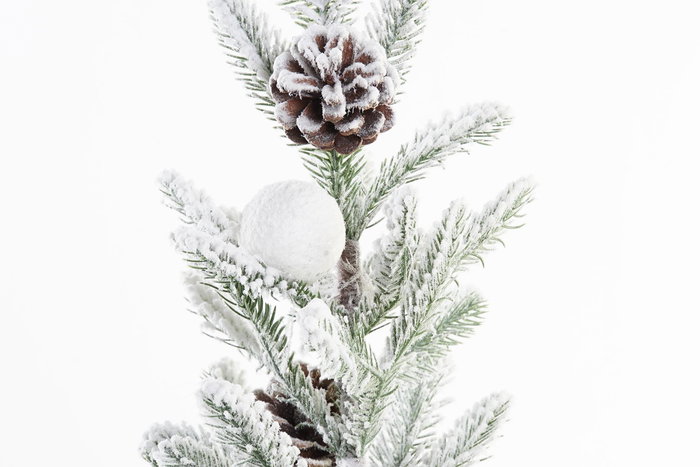 DKD Home Decor Árbol de Navidad Verde Blanco 30 x 66 x 30 cm (2 Unidades)