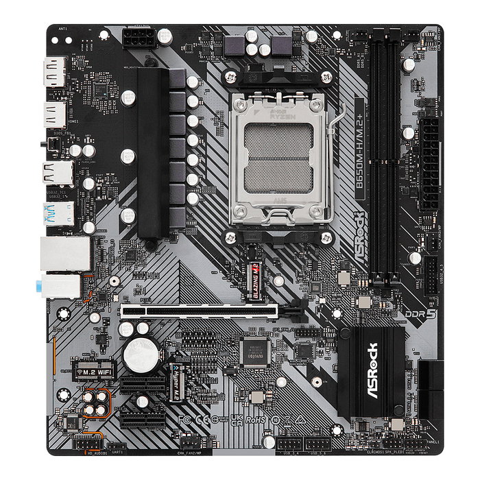 ASRock B650M-H/M.2+ Micro ATX con socket AM5 y memoria DDR5 ASRock B650M-H/M.2+ Micro ATX con socket AM5 y memoria DDR5