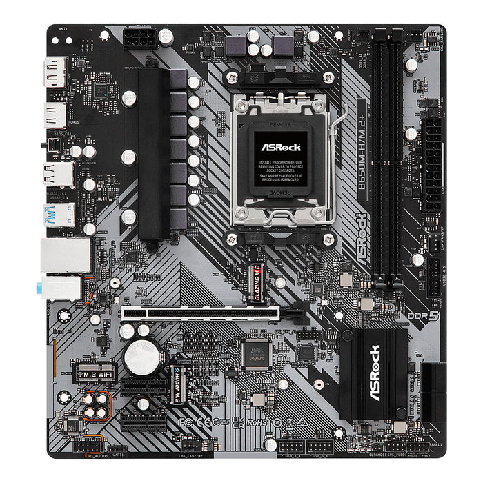ASRock B650M-H/M.2+ Micro ATX con socket AM5 y memoria DDR5 ASRock B650M-H/M.2+ Micro ATX con socket AM5 y memoria DDR5