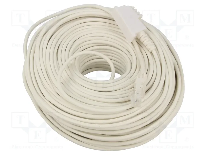 GOOBAY Cable telefónico RJ45 y TAE F, 50m, blanco GOOBAY Cable telefónico RJ45 y TAE F, 50m, blanco