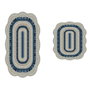 Mijölnir 21016415Km Juego de Alfombrillas de Baño Antideslizante y Antibacteriano, Suave Poliéster Lavable a Máquina, Color Azul, 1300 gr/m², 10 mm de Pelo
