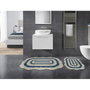 Mijölnir 21016415Km Juego de Alfombrillas de Baño Antideslizante y Antibacteriano, Suave Poliéster Lavable a Máquina, Color Azul, 1300 gr/m², 10 mm de Pelo