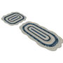 Mijölnir 21016415Km Juego de Alfombrillas de Baño Antideslizante y Antibacteriano, Suave Poliéster Lavable a Máquina, Color Azul, 1300 gr/m², 10 mm de Pelo