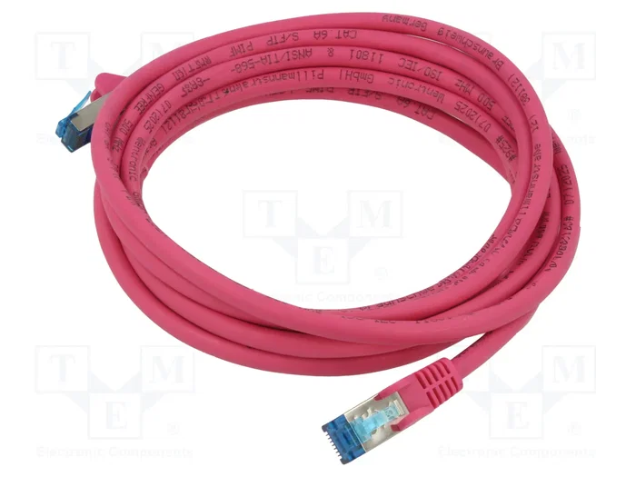 GOOBAY Patch cord Cat 6a S/FTP 3m Rosa
