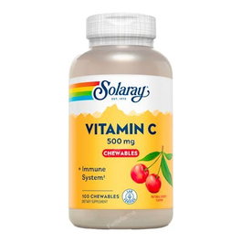SOLARAY Vitamina C 500 mg Sabor Cereza 100 Comprimidos Masticables