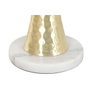 DKD Home Decor Mesita Auxiliar de Mármol y Metal Blanco y Dorado