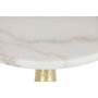 DKD Home Decor Mesita Auxiliar de Mármol y Metal Blanco y Dorado