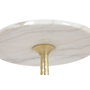 DKD Home Decor Mesita Auxiliar de Mármol y Metal Blanco y Dorado