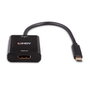 LINDY Adaptador gráfico USB Tipo C a DisplayPort 4K 144Hz Negro