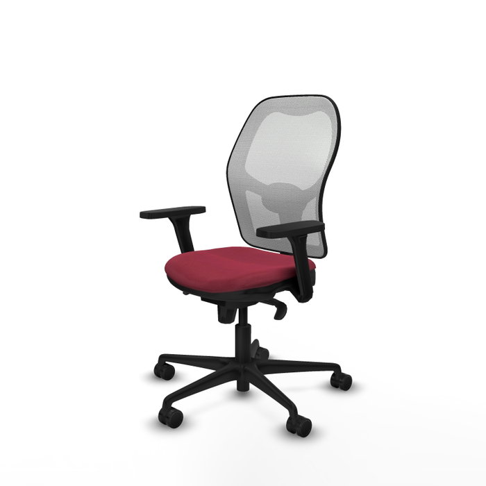 PIQUERAS Y CRESPO Silla de oficina Jorquera con mecanismo Sincro, Tela Granate y Malla Blanca PIQUERAS Y CRESPO Silla de oficina Jorquera con mecanismo Sincro, Tela Granate y Malla Blanca