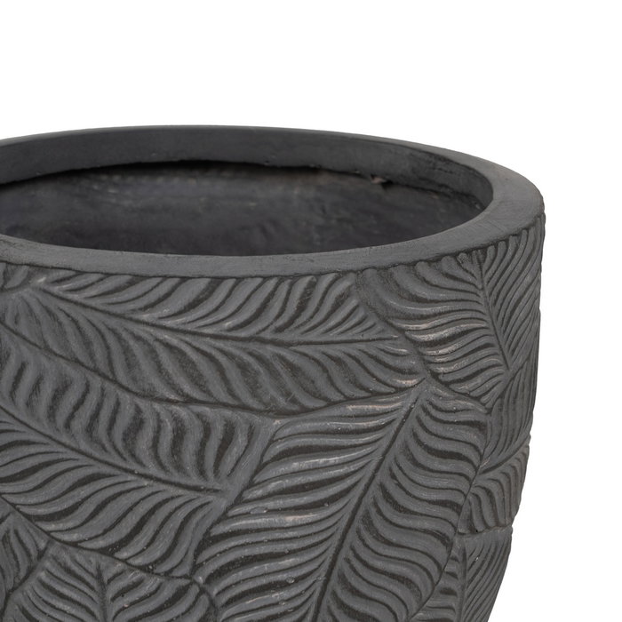 S/3 Maceteros Gris Fibra de Magnesio 37 X 37 X 35 cm