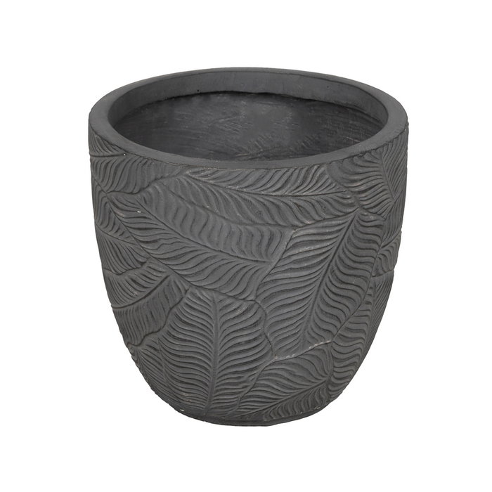 S/3 Maceteros Gris Fibra de Magnesio 37 X 37 X 35 cm