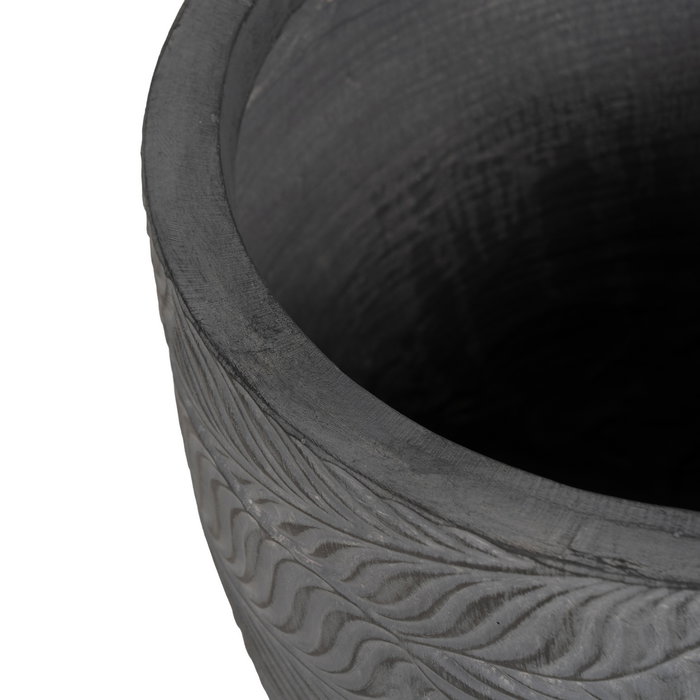 S/3 Maceteros Gris Fibra de Magnesio 37 X 37 X 35 cm