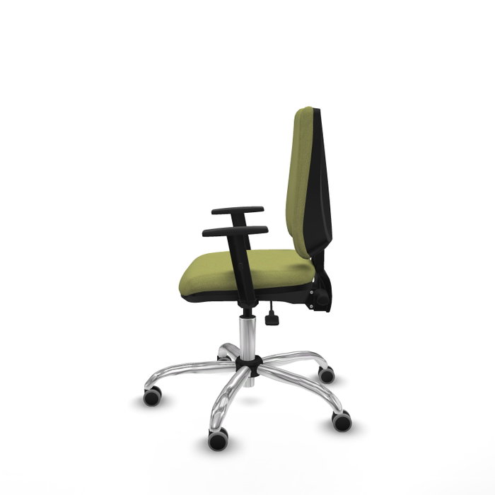 PIQUERAS Y CRESPO Silla de oficina Elche Verde oliva con mecanismo Asincro y Base cromada